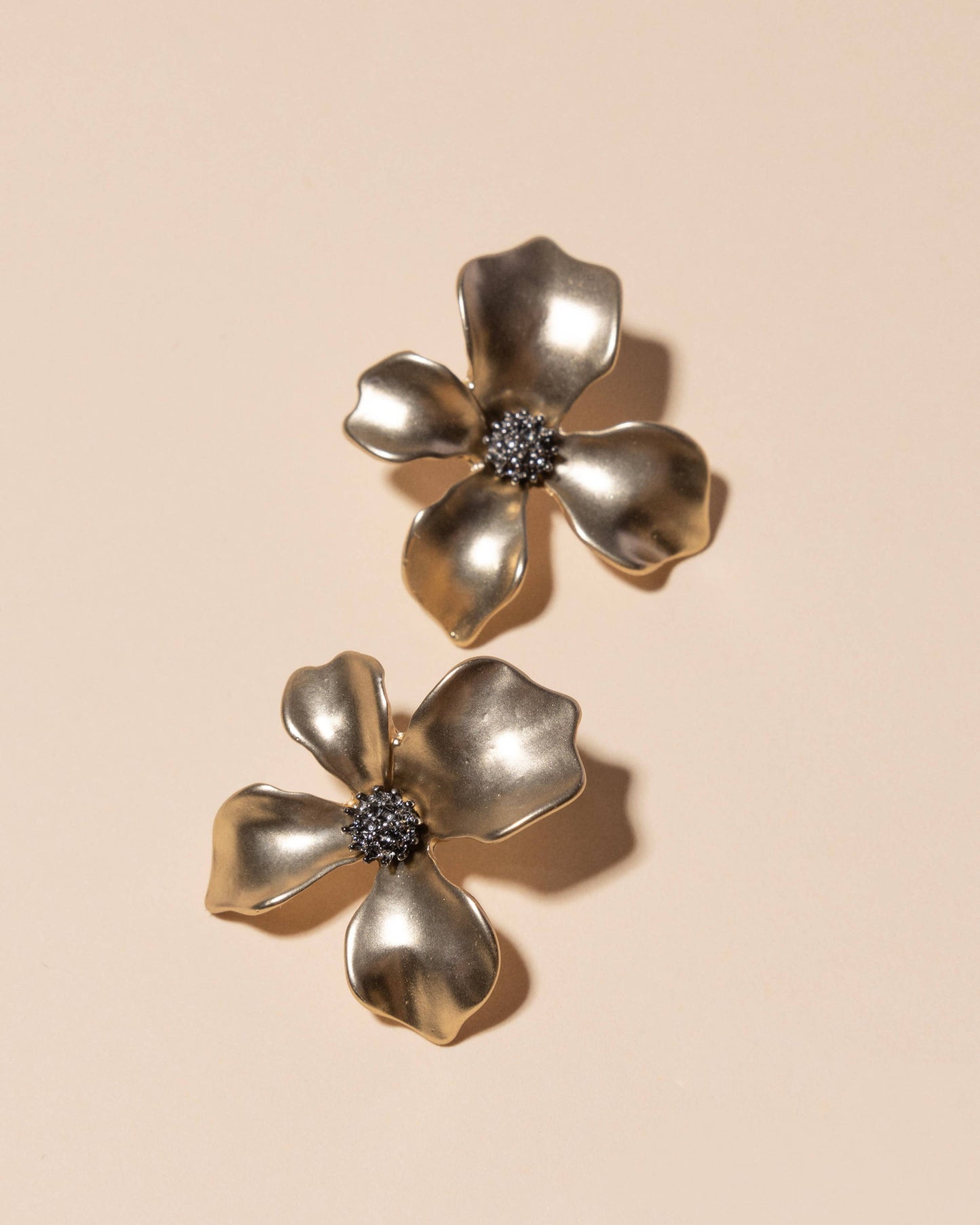 Gouden bloemen Oorbellen