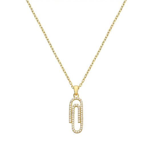 Vergulde clip ketting