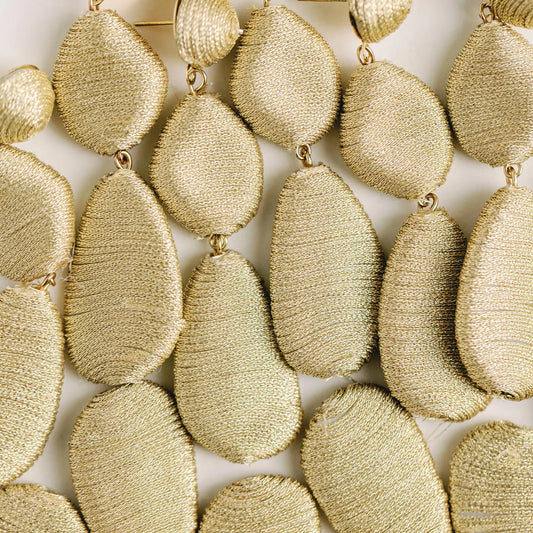 Gouden drop oorbellen