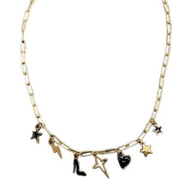 Bedelhalsketting 'Rockstar' in edelstaal