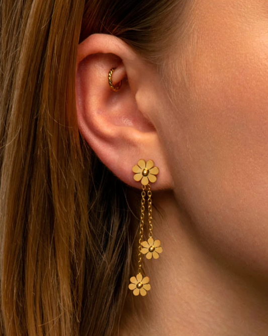 Oorbellen met bloemen Ma cherie