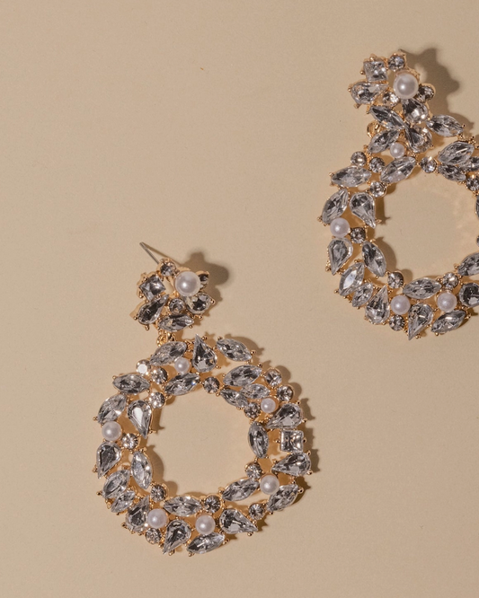 Ronde glam oorbellen