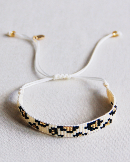 Weaving armband leopard