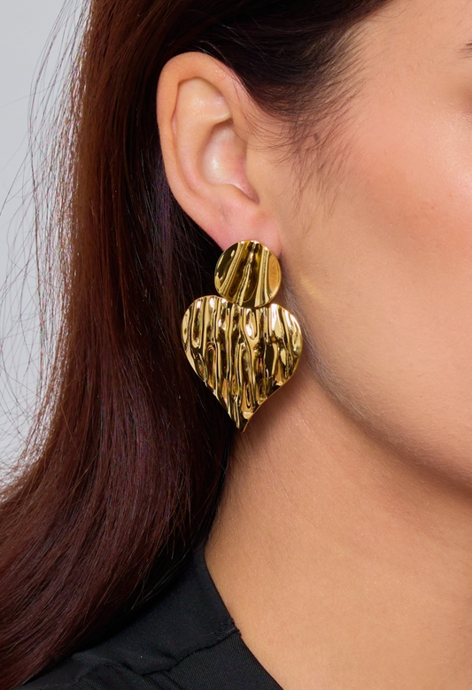 Oorbellen met hartvormige hanger