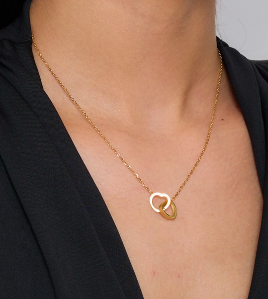 Ketting met dubbelhartjes