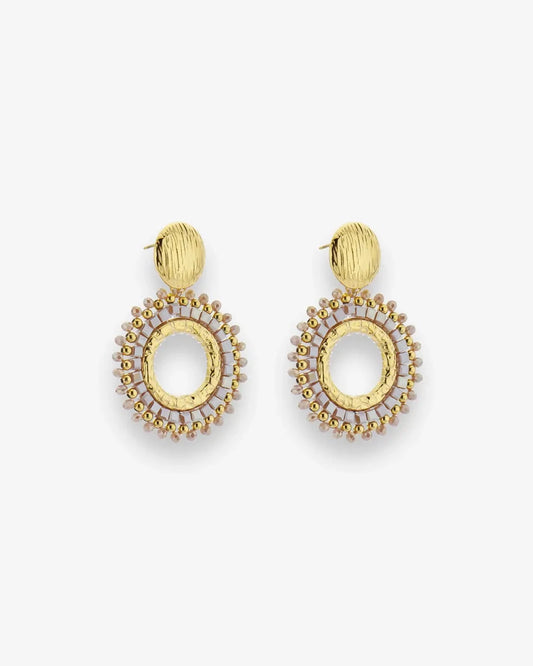 Oorbellen Elinor beige