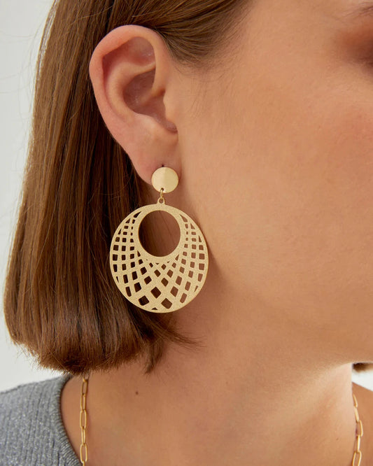 Oorbellen goud met glinsters