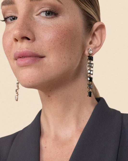 Zwarte Maquis Oorbellen