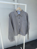 Blouse Ayla Donkerblauw/wit