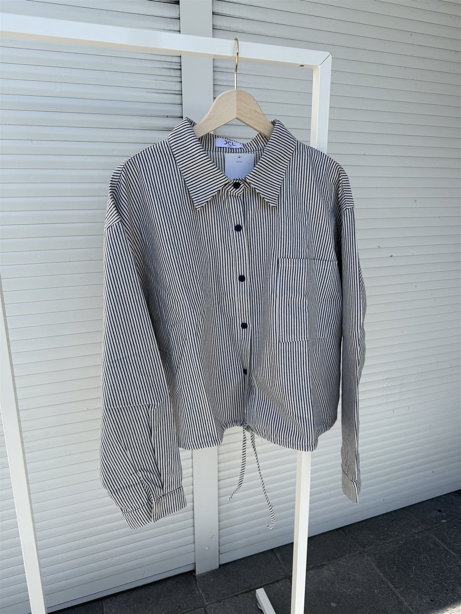 Blouse Ayla Donkerblauw/wit