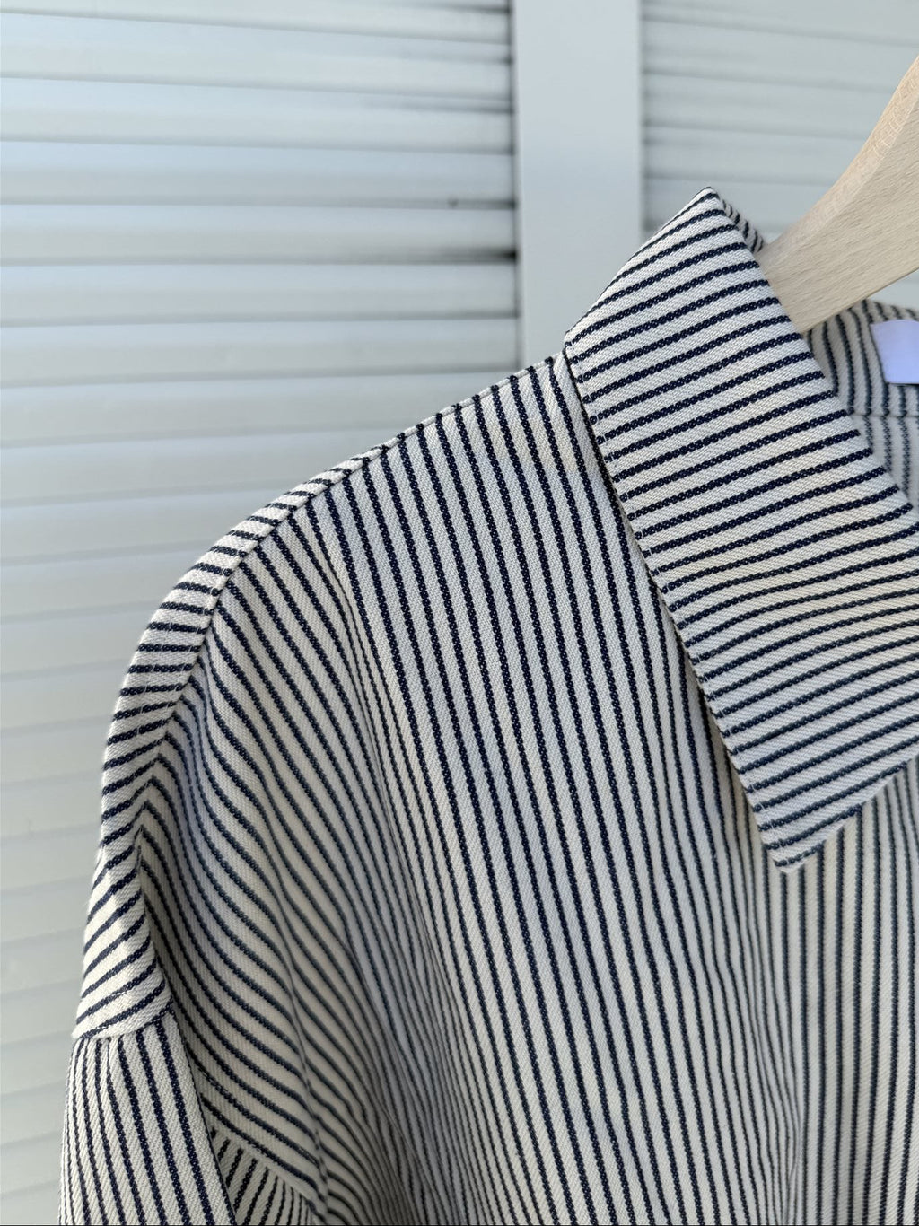Blouse Ayla Donkerblauw/wit