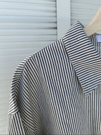 Blouse Ayla Donkerblauw/wit