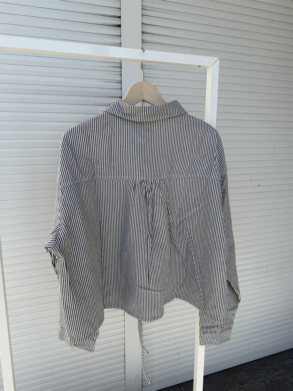 Blouse Ayla Donkerblauw/wit