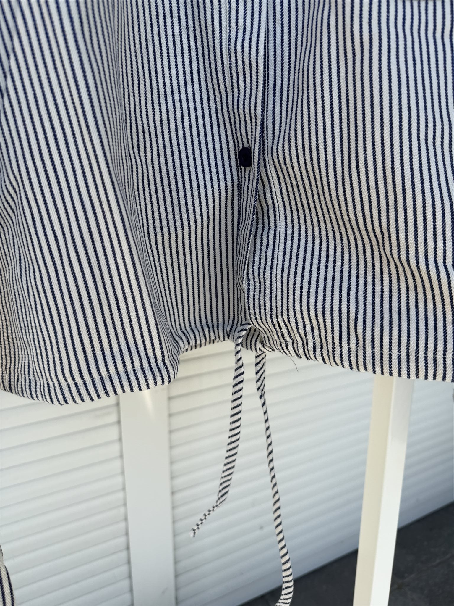Blouse Ayla Donkerblauw/wit