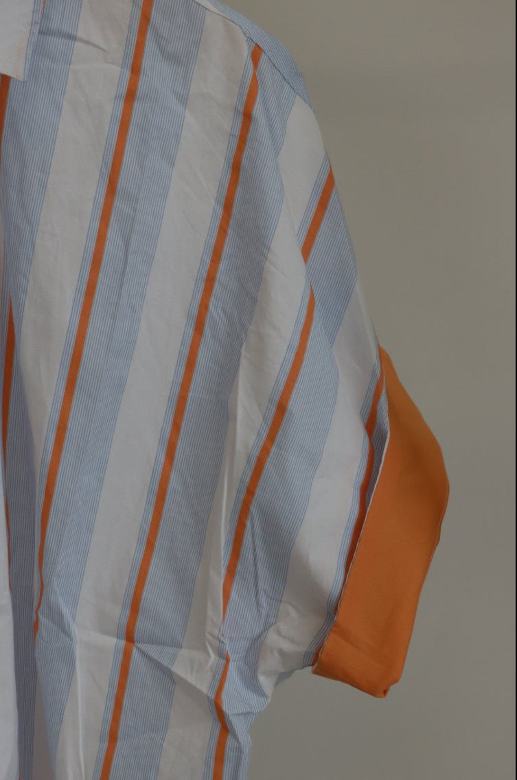 Blouse Dara Blauw/oranje