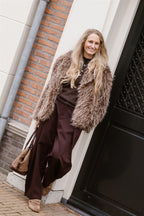Bontjas Lily Bruin