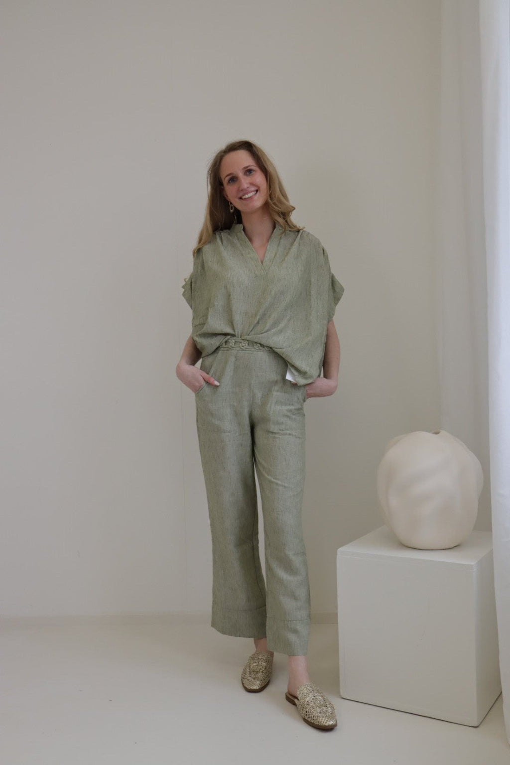 Broek Tresse Groen
