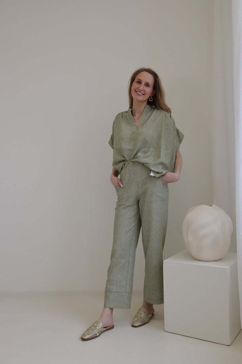 Broek Tresse Groen