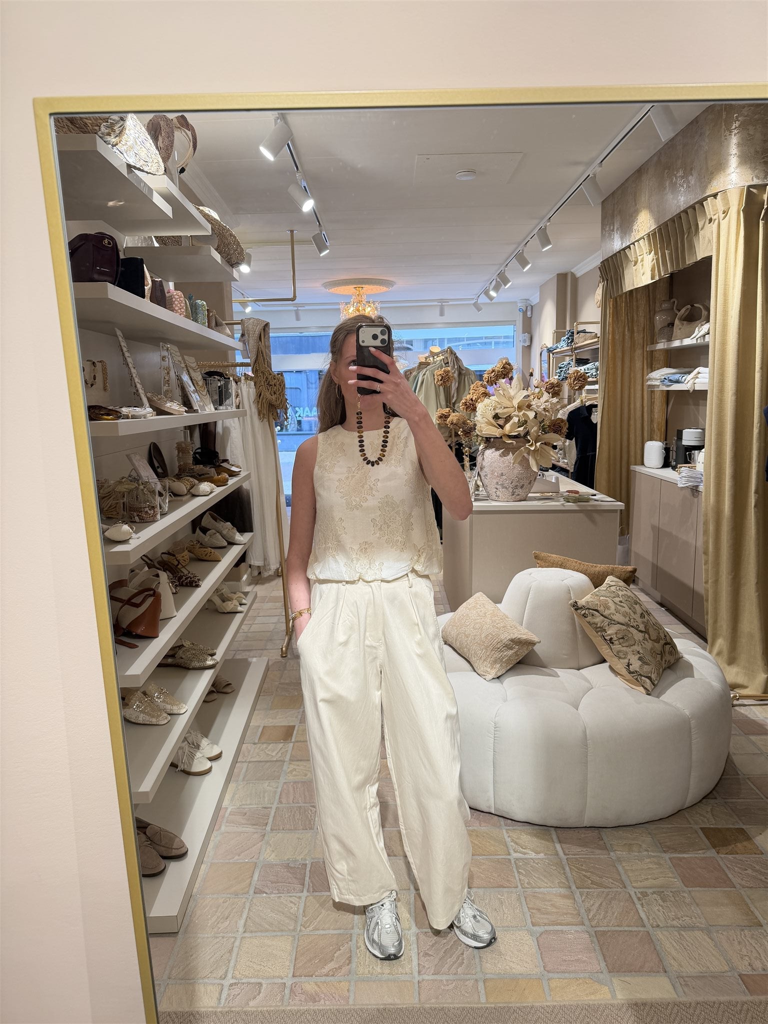 Broek Tullia Ecru