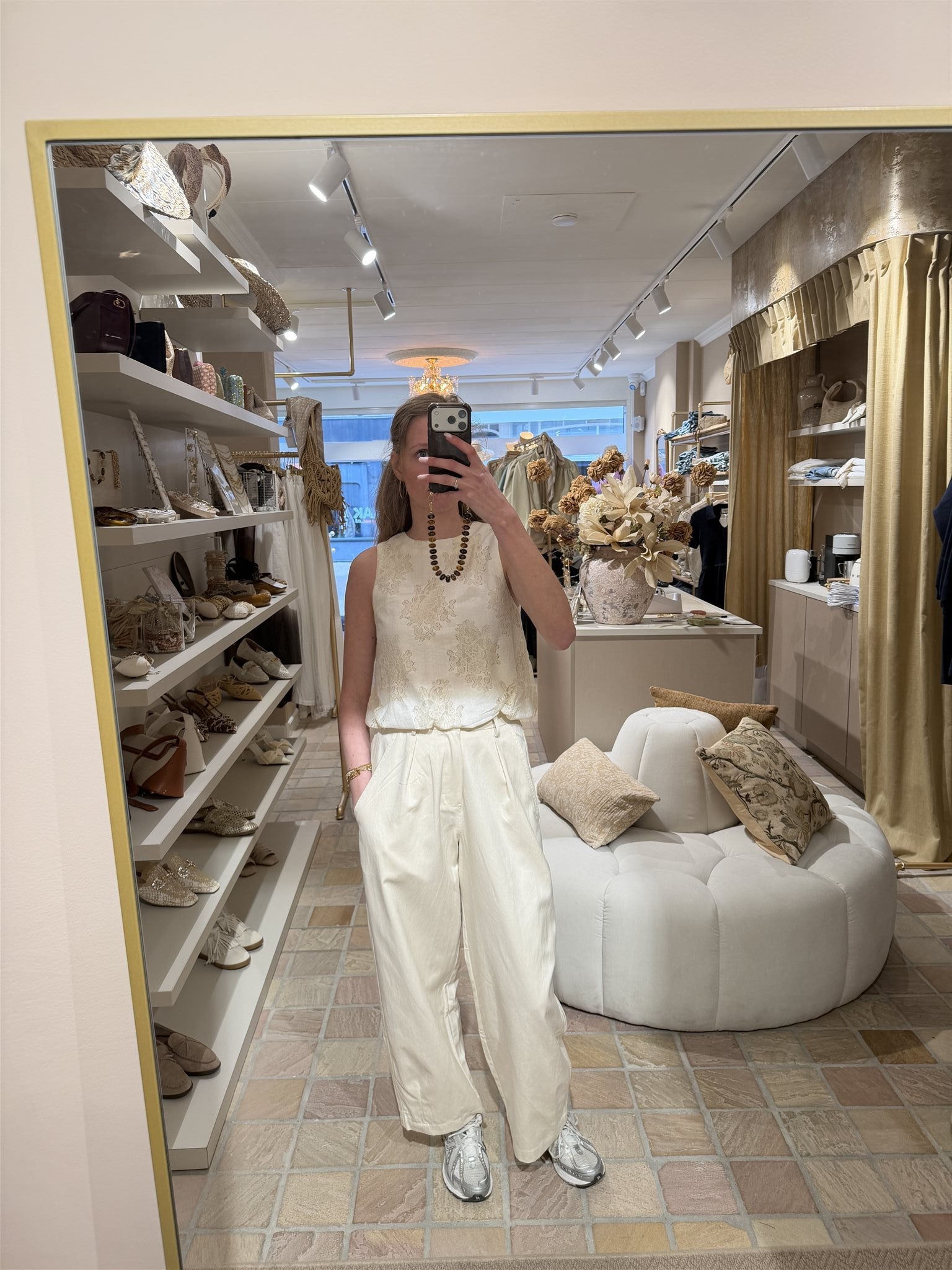 Broek Tullia Ecru
