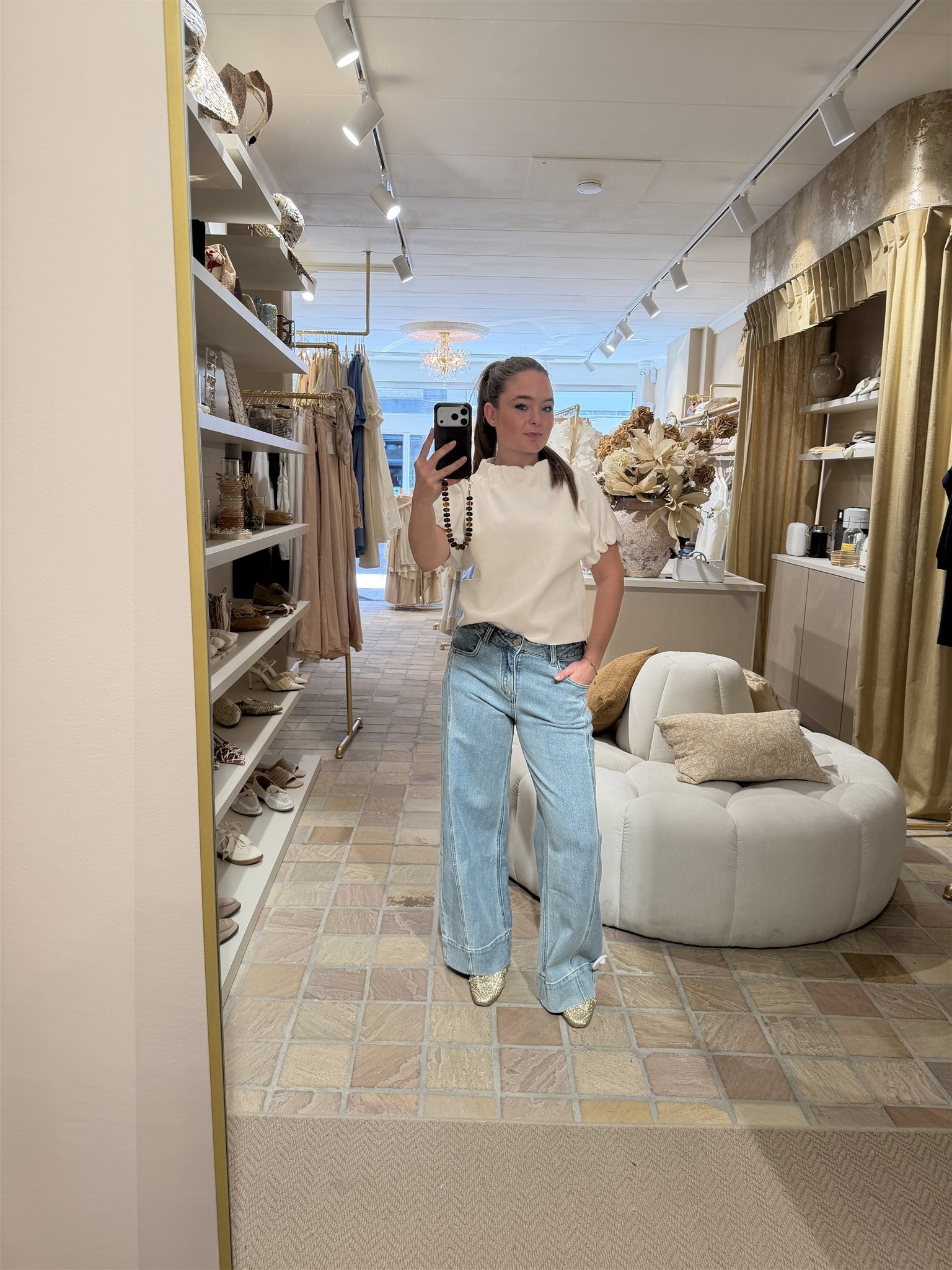 Jeans Straight Nima Blauw