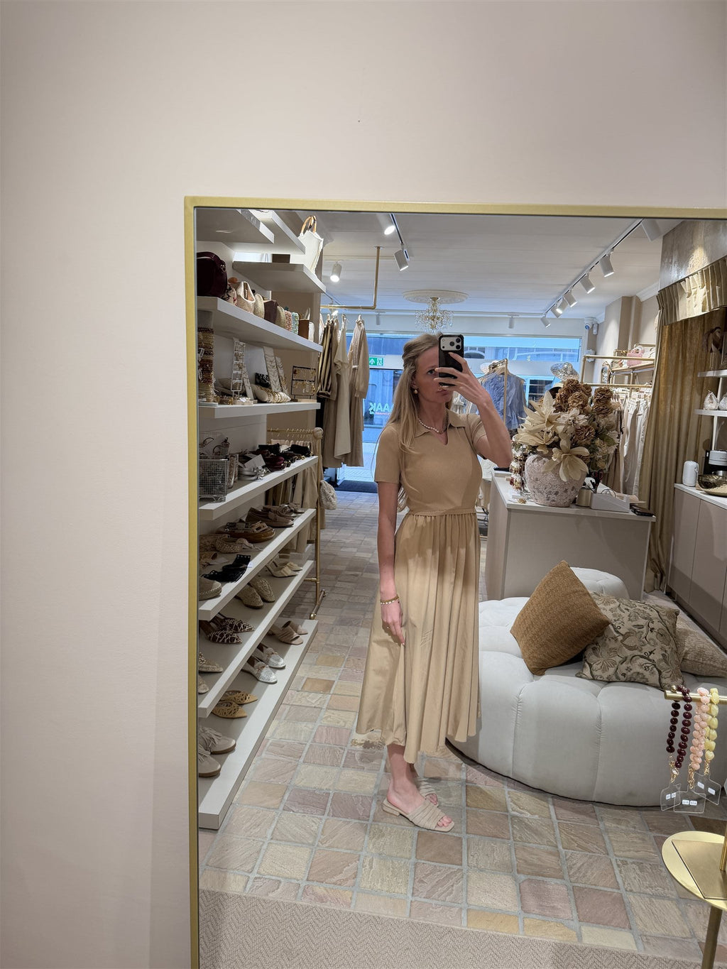 Jurk Azélie Camel