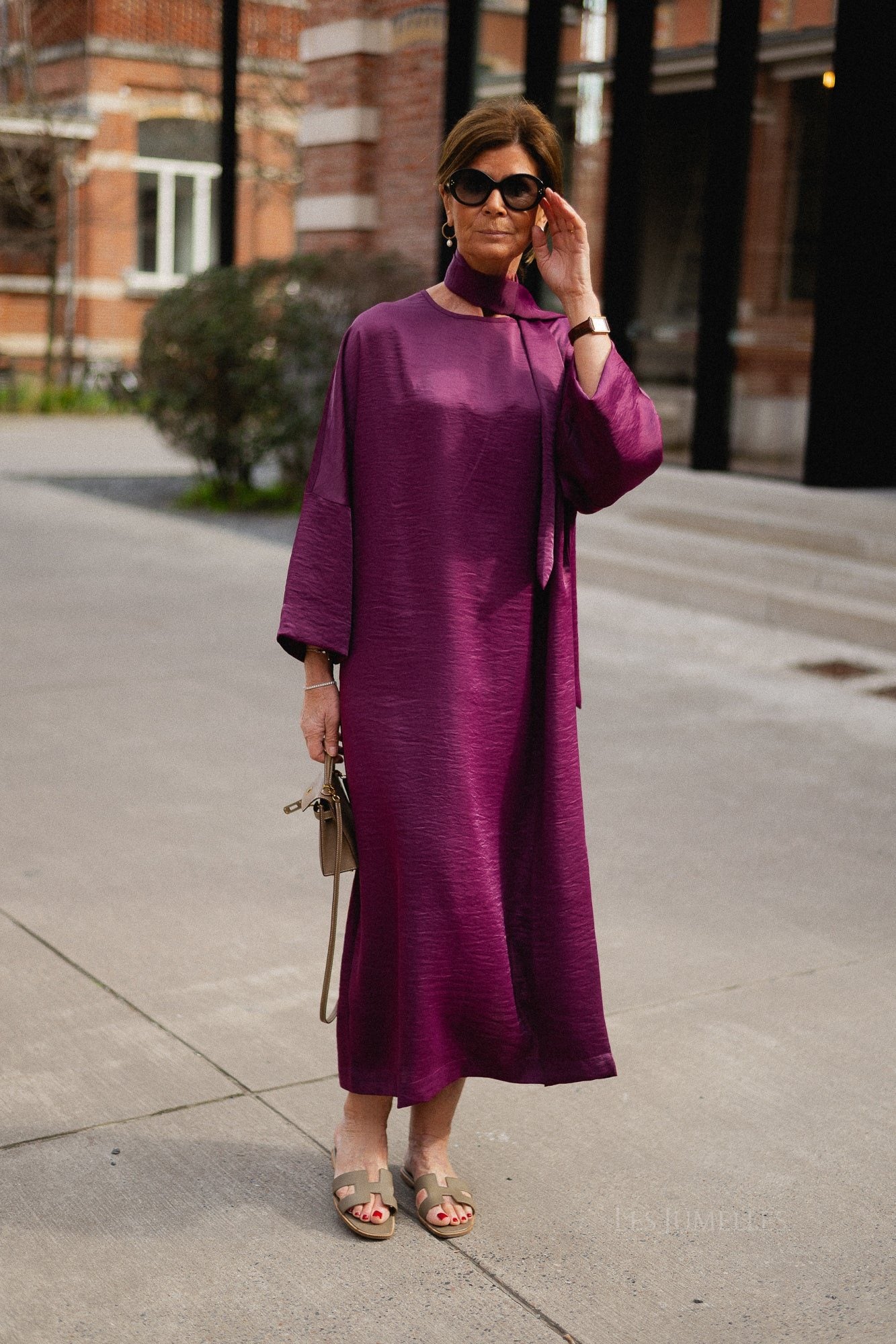 Jurk Galatea Aubergine