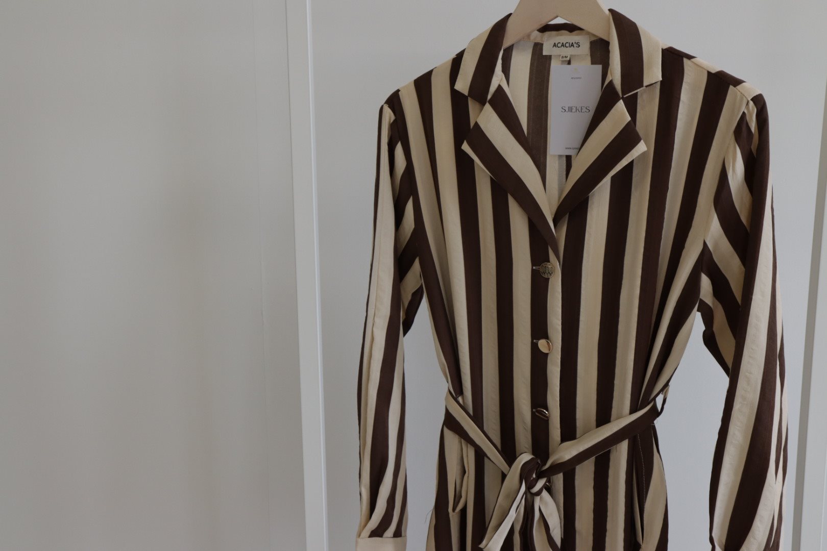 Jurk Laurine Ecru/Bruin