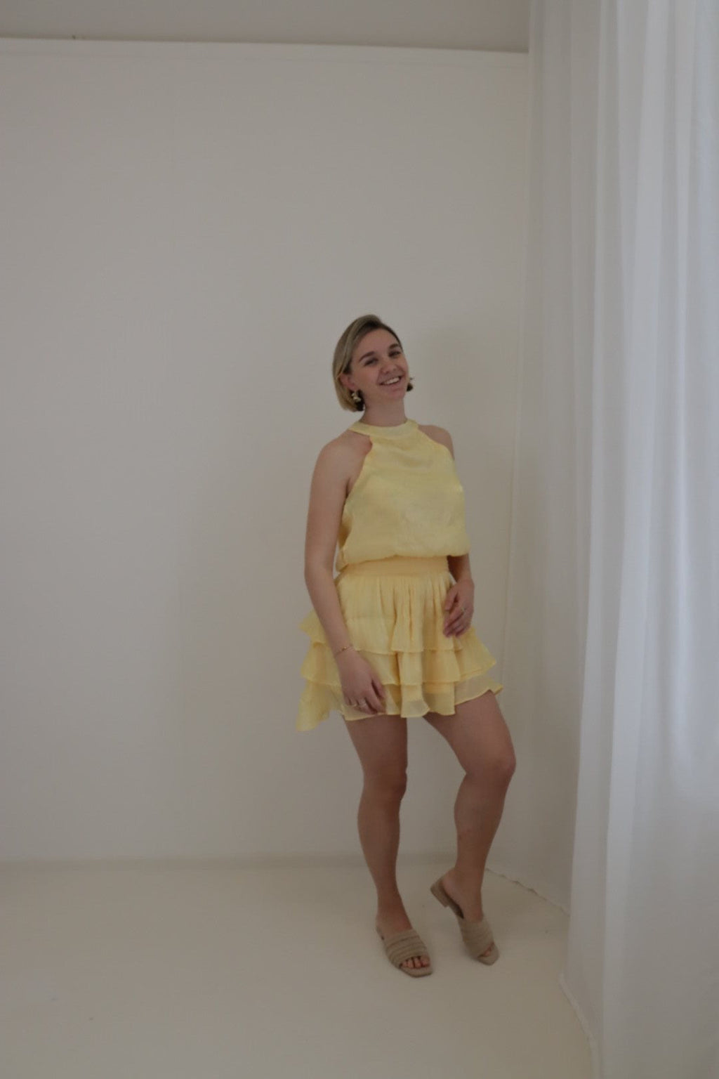 Jurk Rafaela Geel