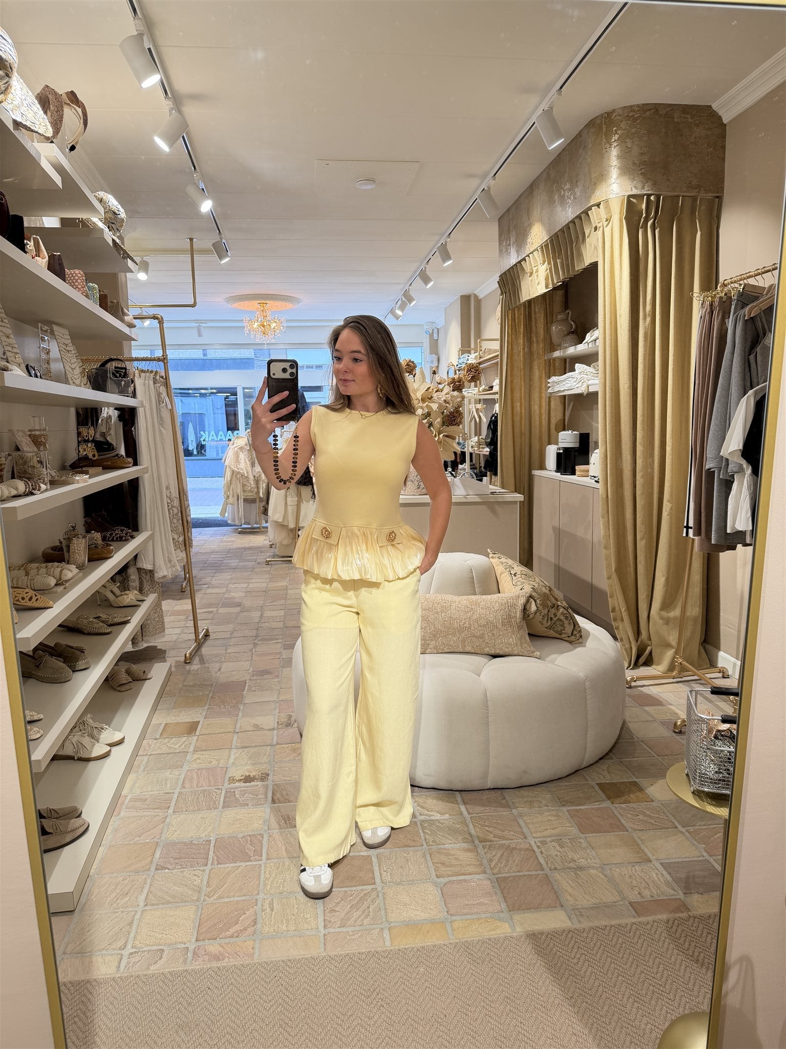 Pantalon Celestine Geel