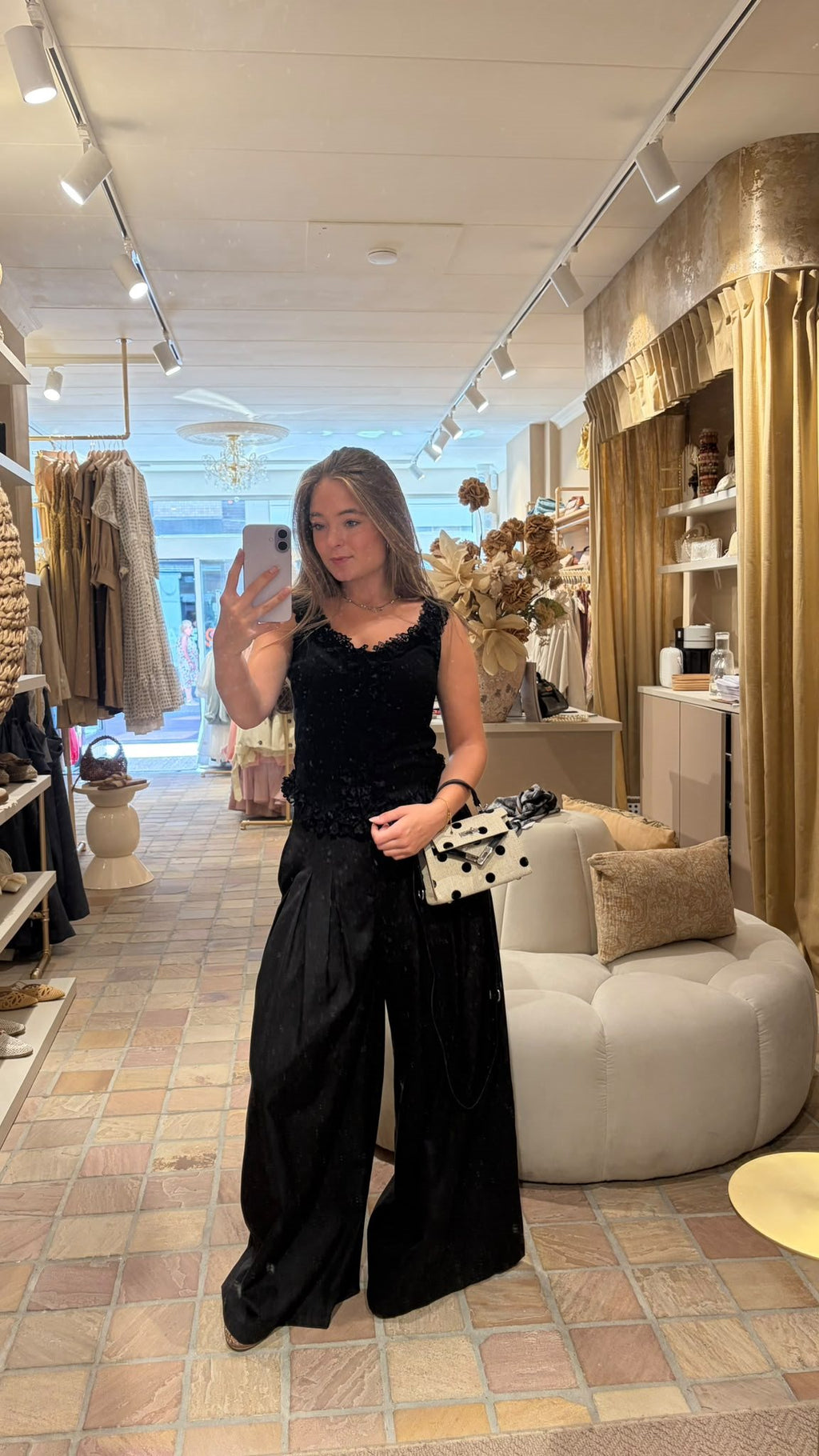 Pantalon Florina Zwart