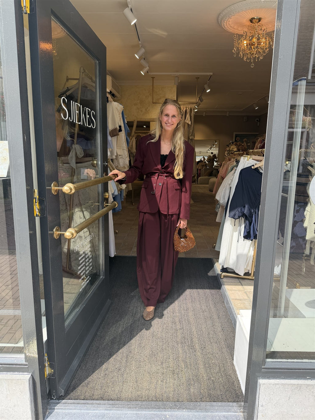 Pantalon Orelia Bordeaux