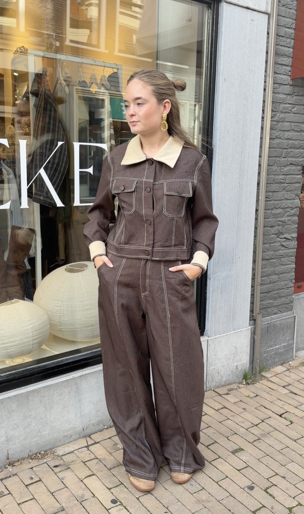 Pantalon Verona Bruin