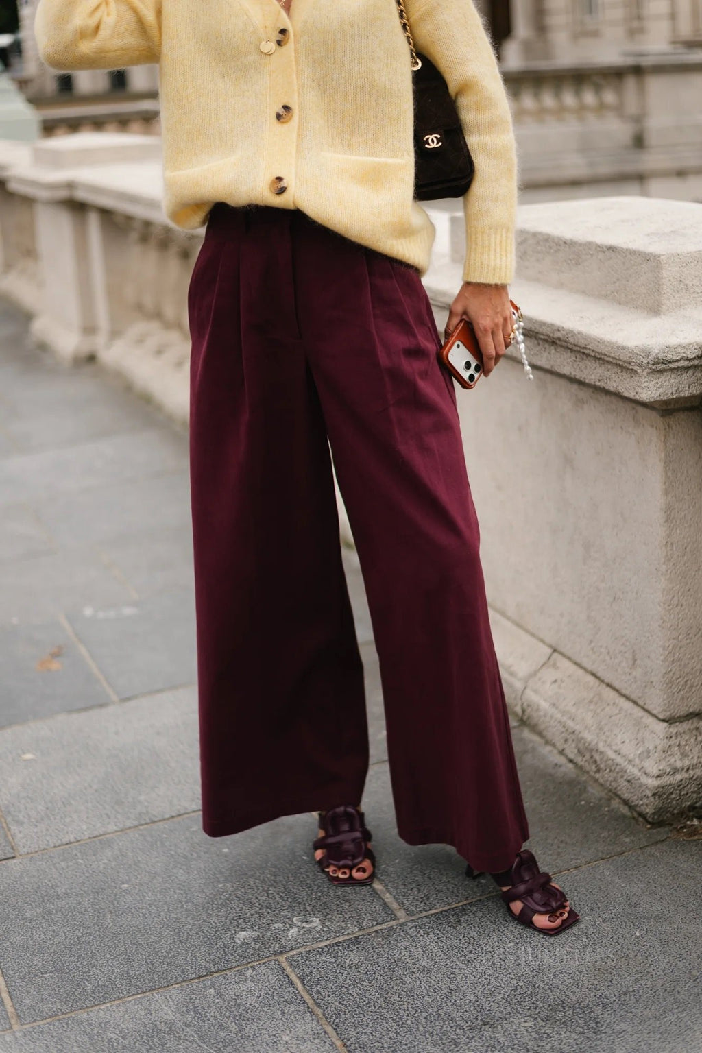 ROSE TROUSERS BURGUNDY