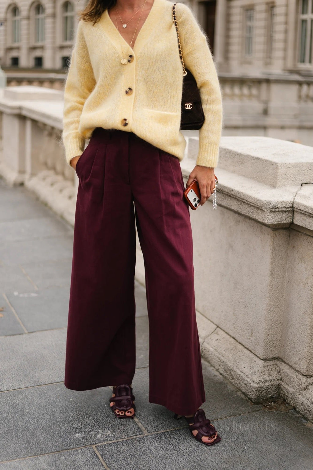 ROSE TROUSERS BURGUNDY