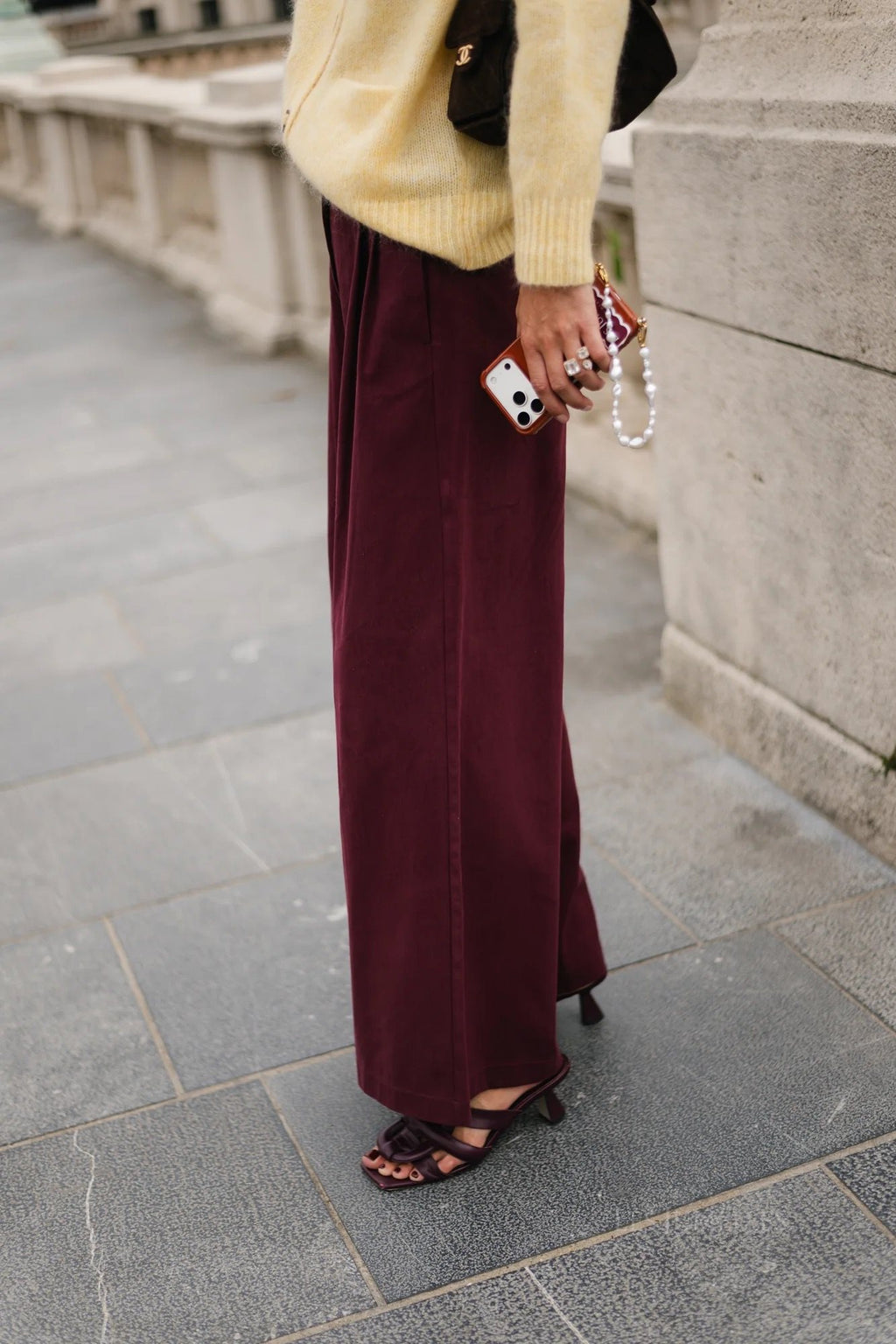 ROSE TROUSERS BURGUNDY