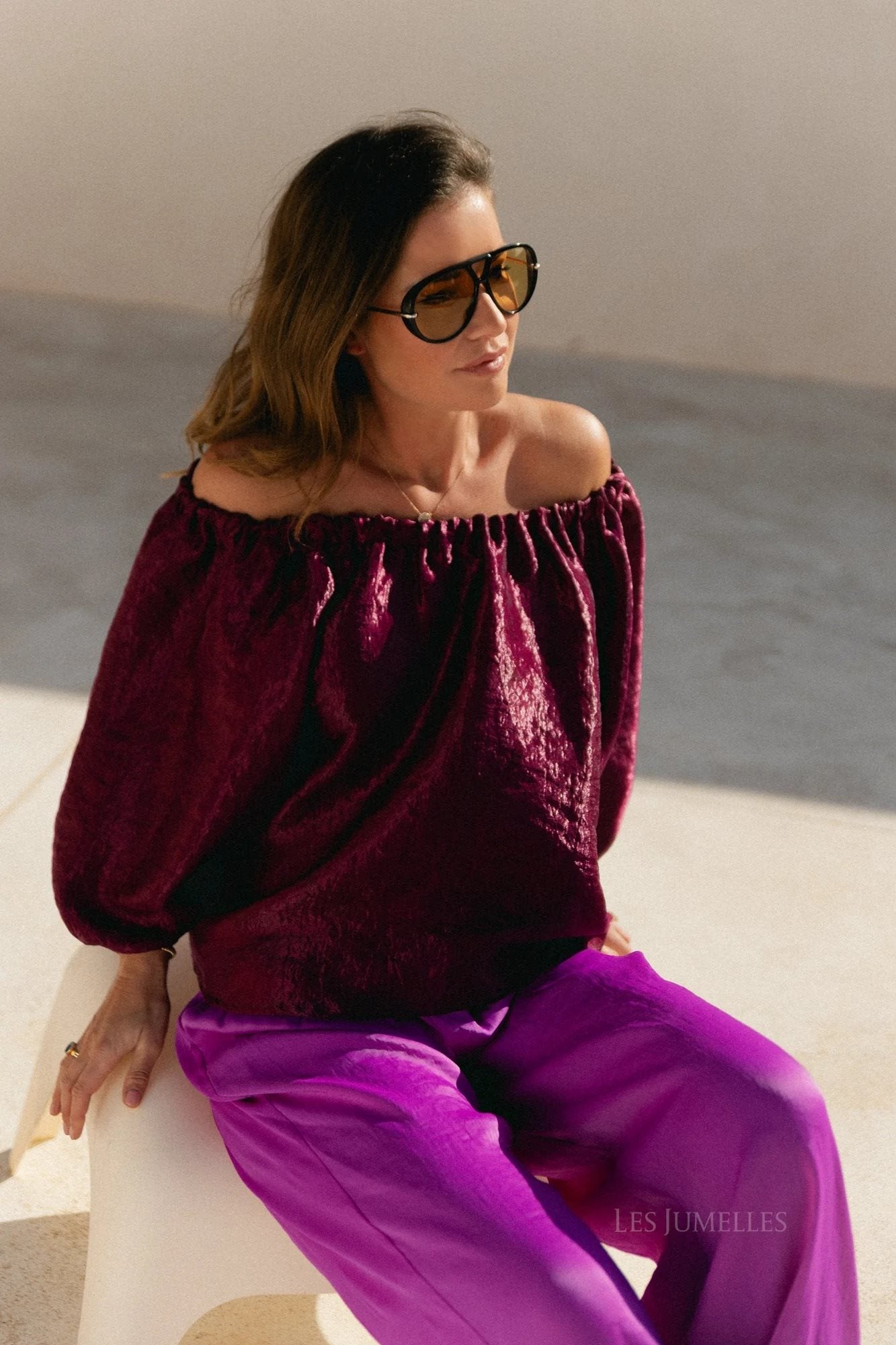 Top Benedetta Aubergine