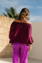 Top Benedetta Aubergine