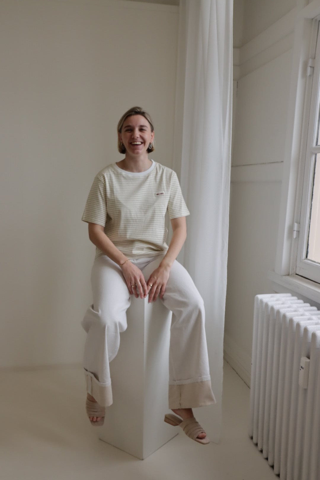 Shirt Etta Beige/Groen