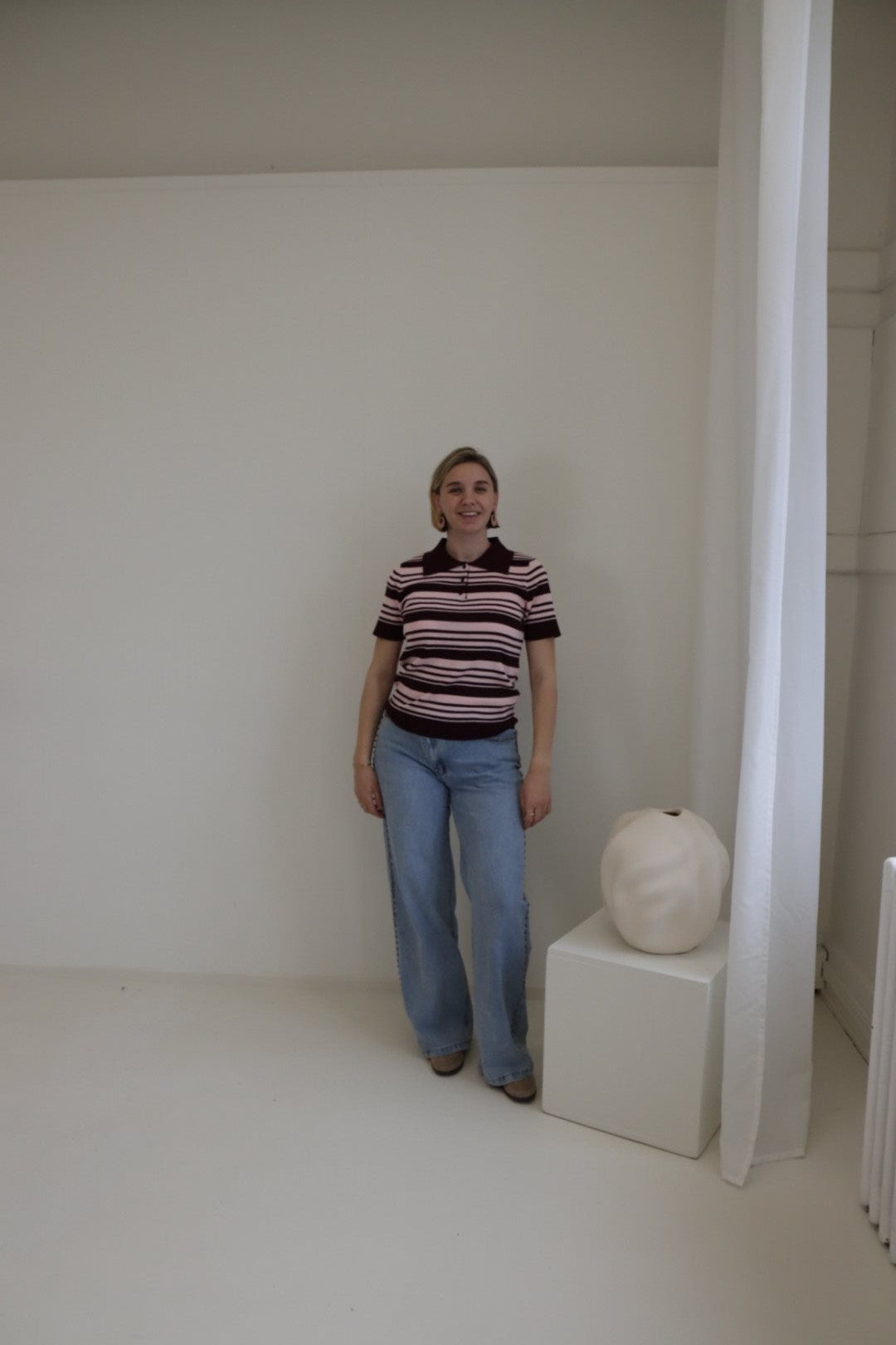 Shirt Sela Roze/Rood