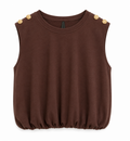 T-Shirt Fleur Bruin