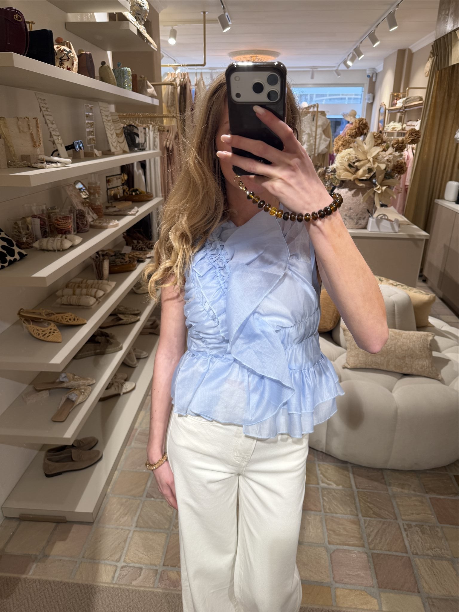 Top Bree Blauw
