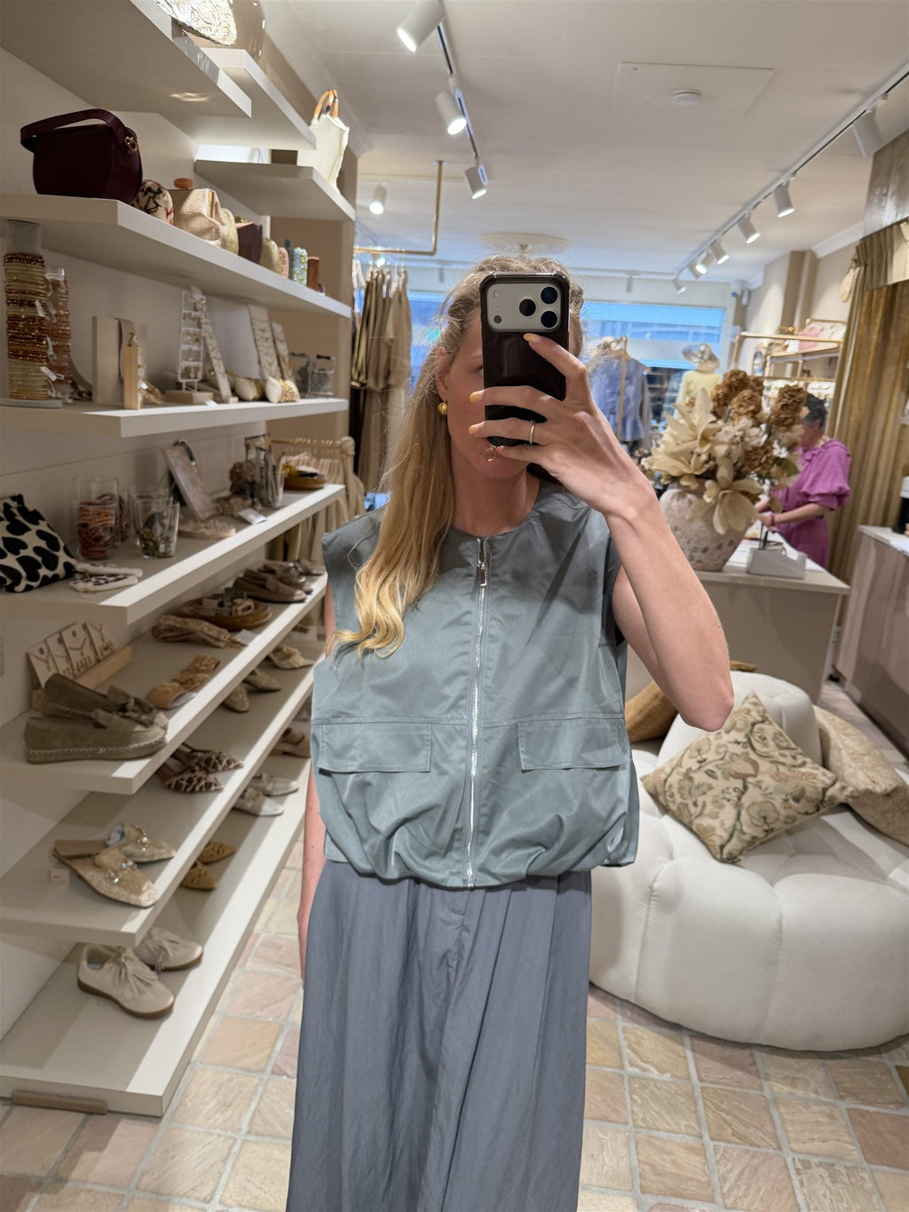 Top Emilina Grijs