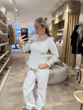 Top Herlinde Blauw/Wit