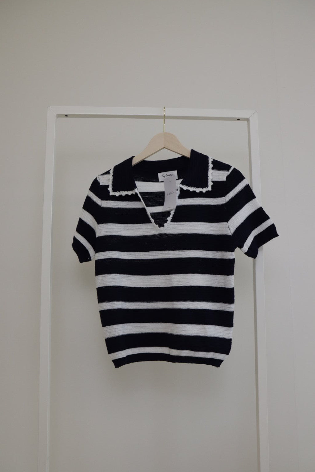 Top Vira Blauw/wit