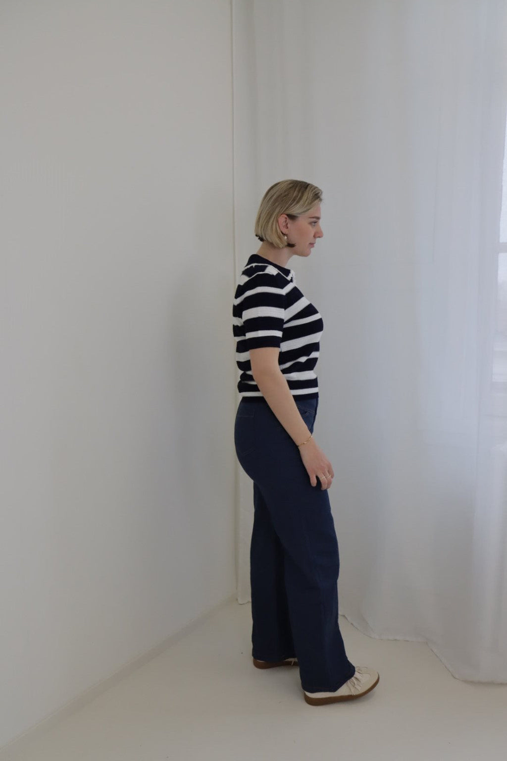 Top Vira Blauw/wit