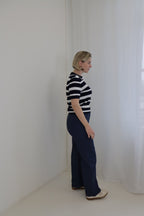 Top Vira Blauw/wit