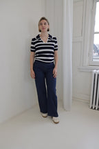 Top Vira Blauw/wit