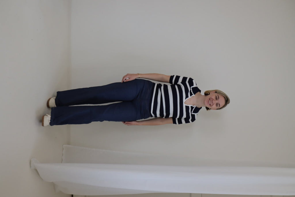 Top Vira Blauw/wit