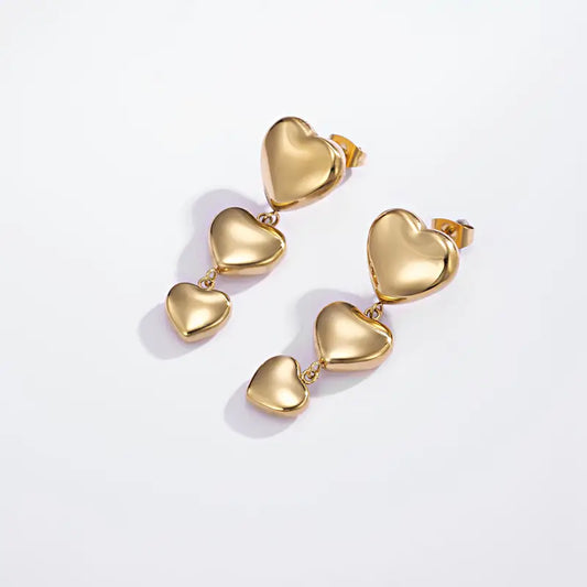 Oorbellen met hartvormige hanger